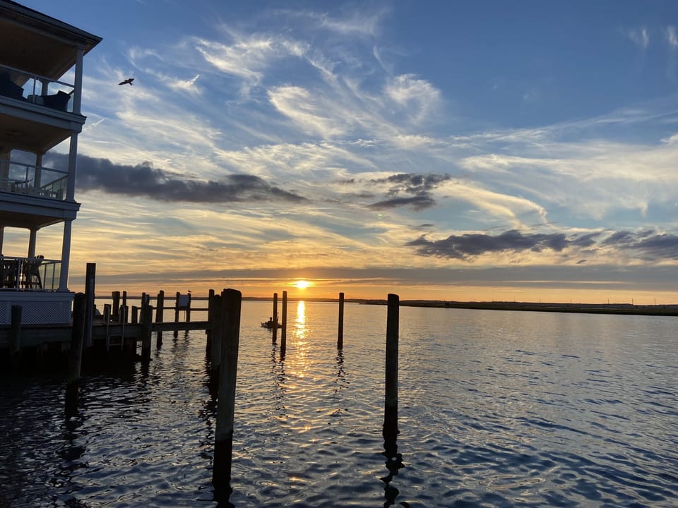 Beautiful sunsets from the dock