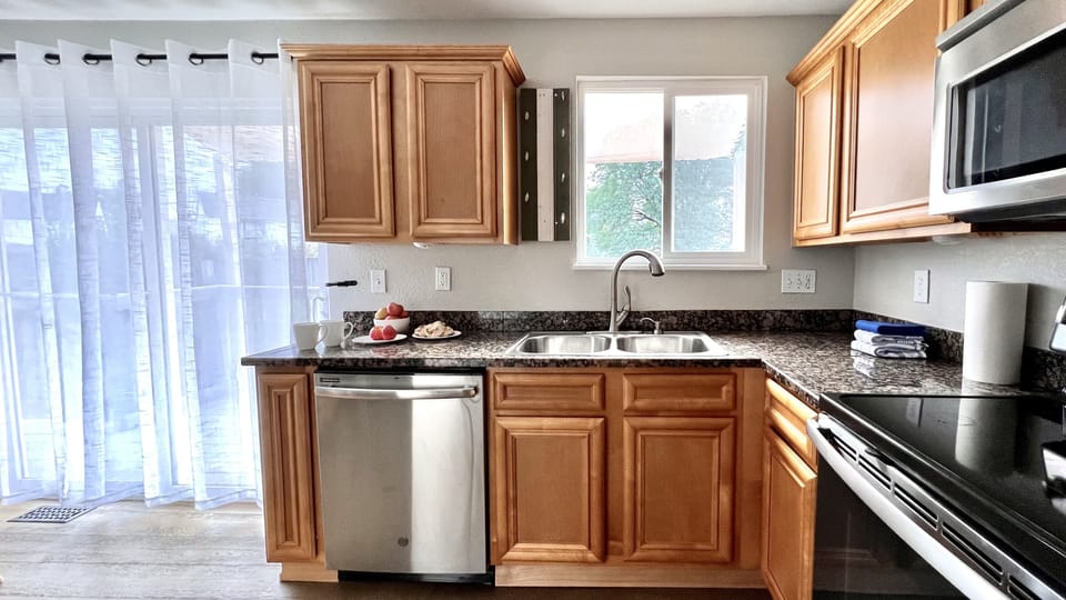 Light filled open concept kitchen.