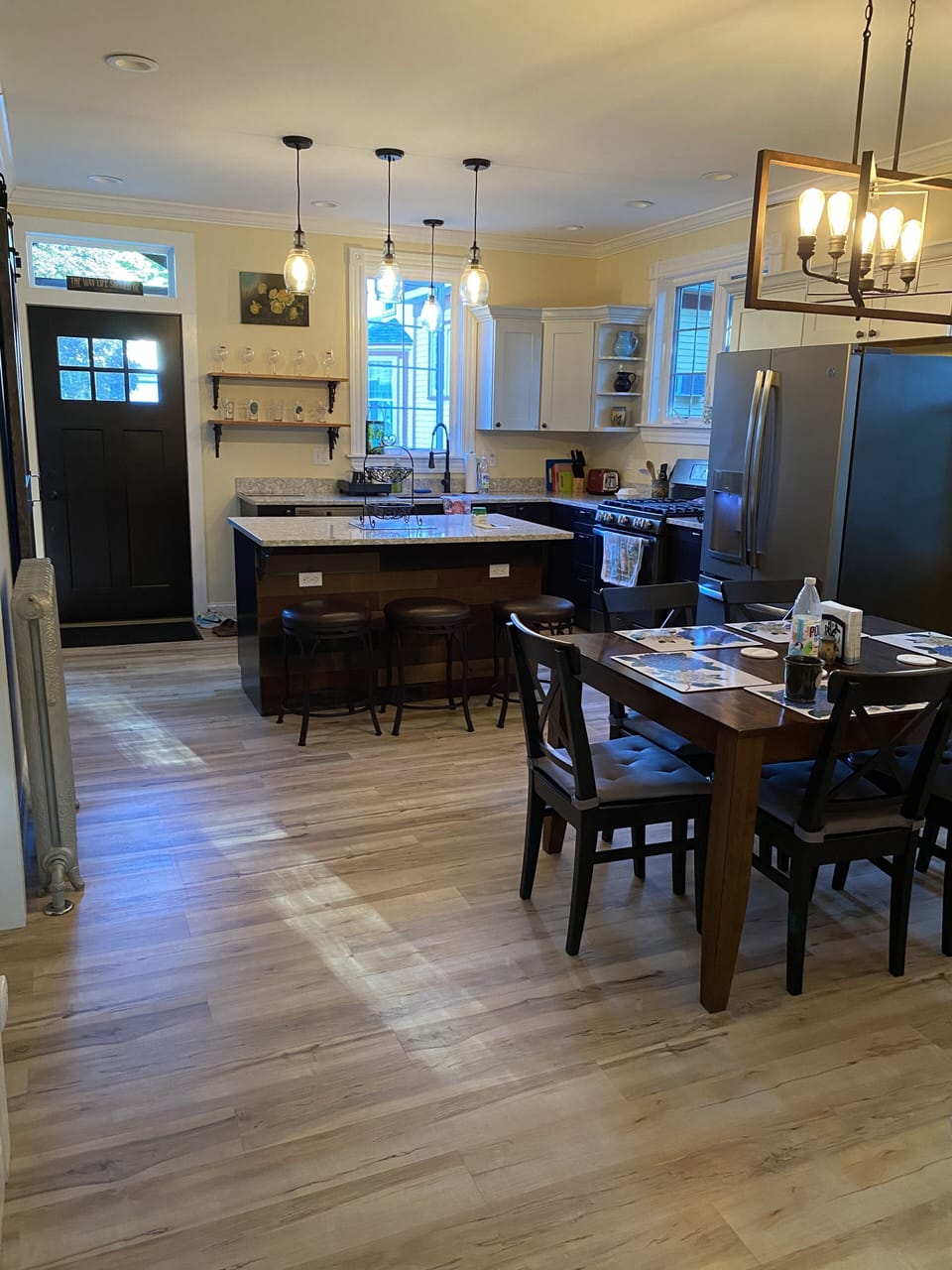 dining area and kitchen