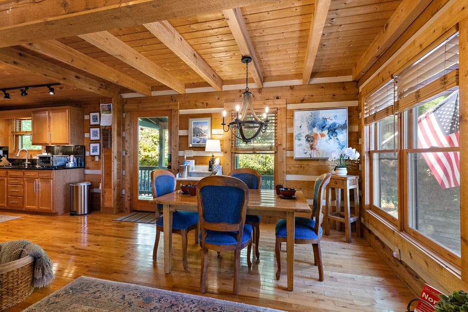 Dining Area with Large Windows