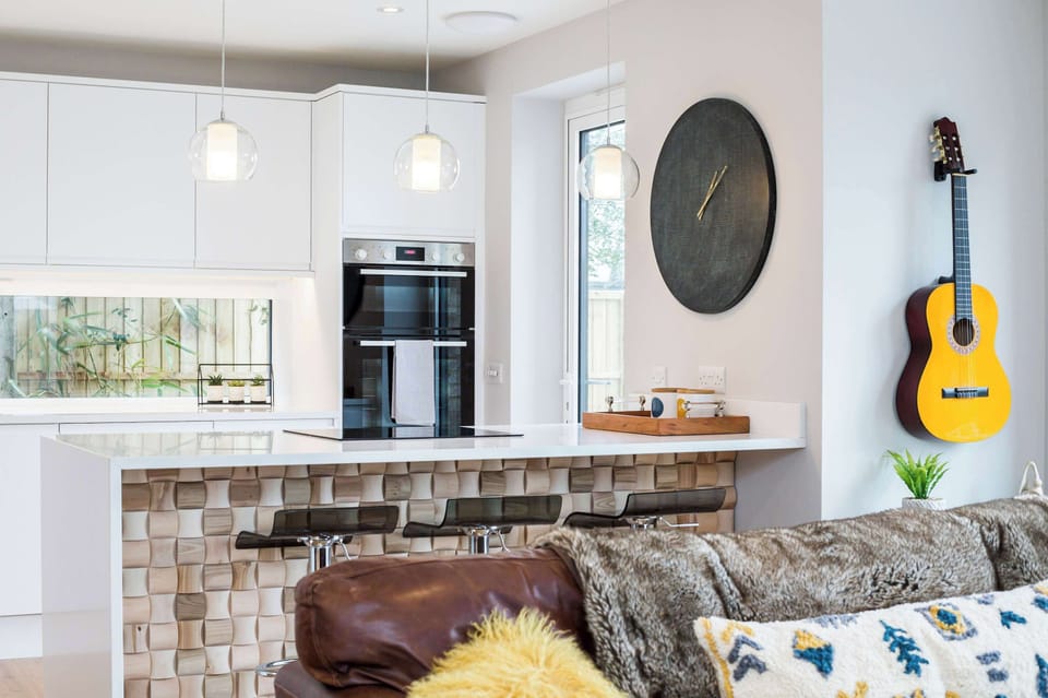 The main open plan living/dining/kitchen area is pretty amazing.