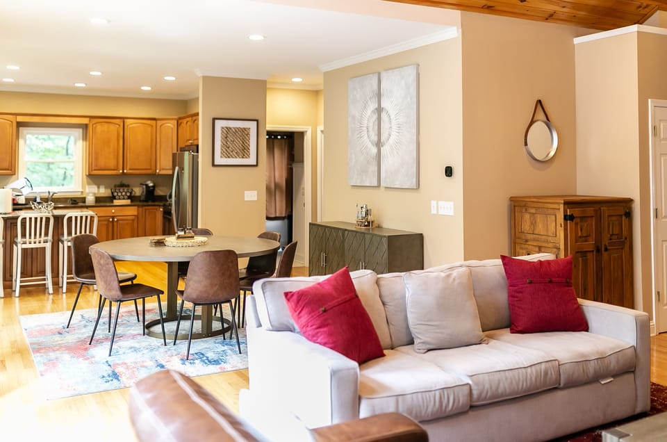 This is the main dining area and kitchen.