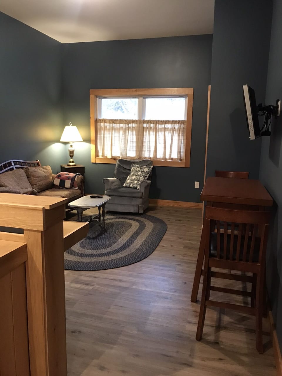 Cozy sitting, reading, TV area