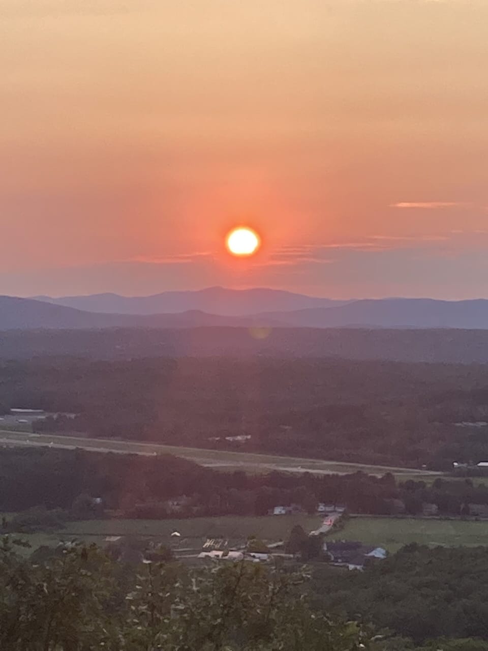Sunset over the airport