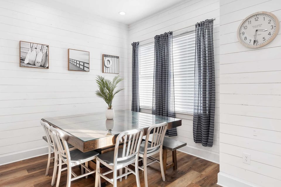 1st Floor dining table seats 8.
