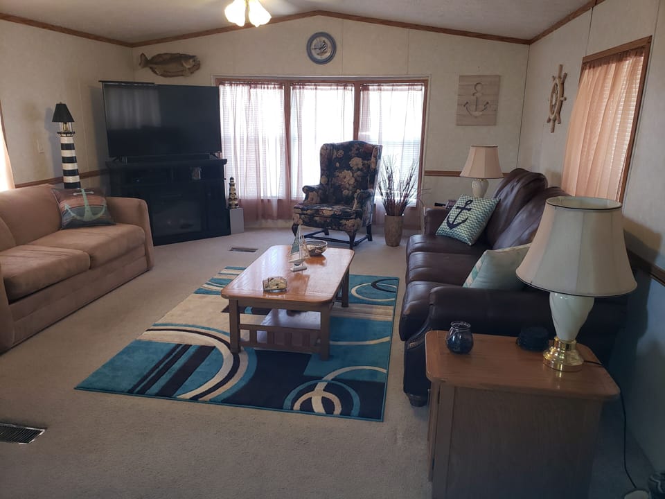 Big living room with pull out sofa 