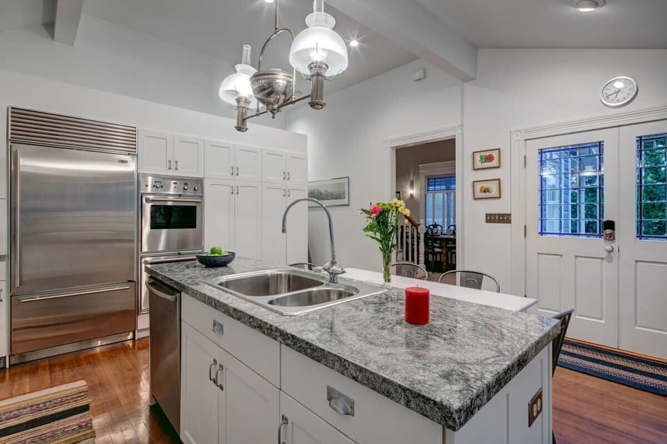 Gourmet kitchen stocked with everything you need to cook a great meal with family and friends