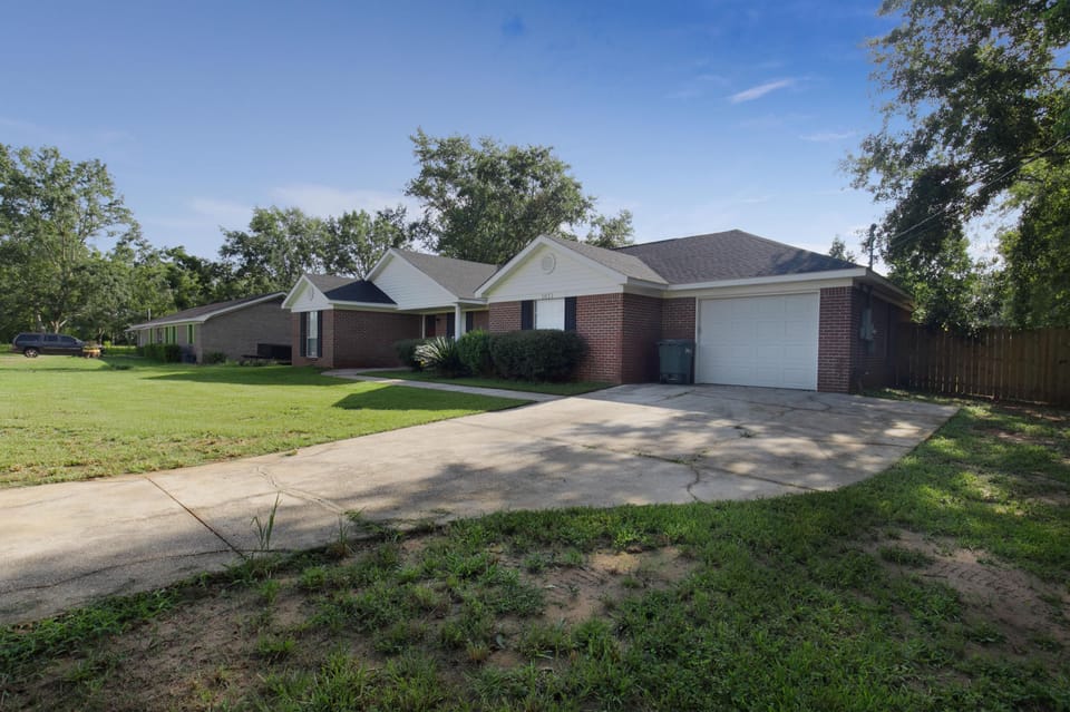 Driveway and garage