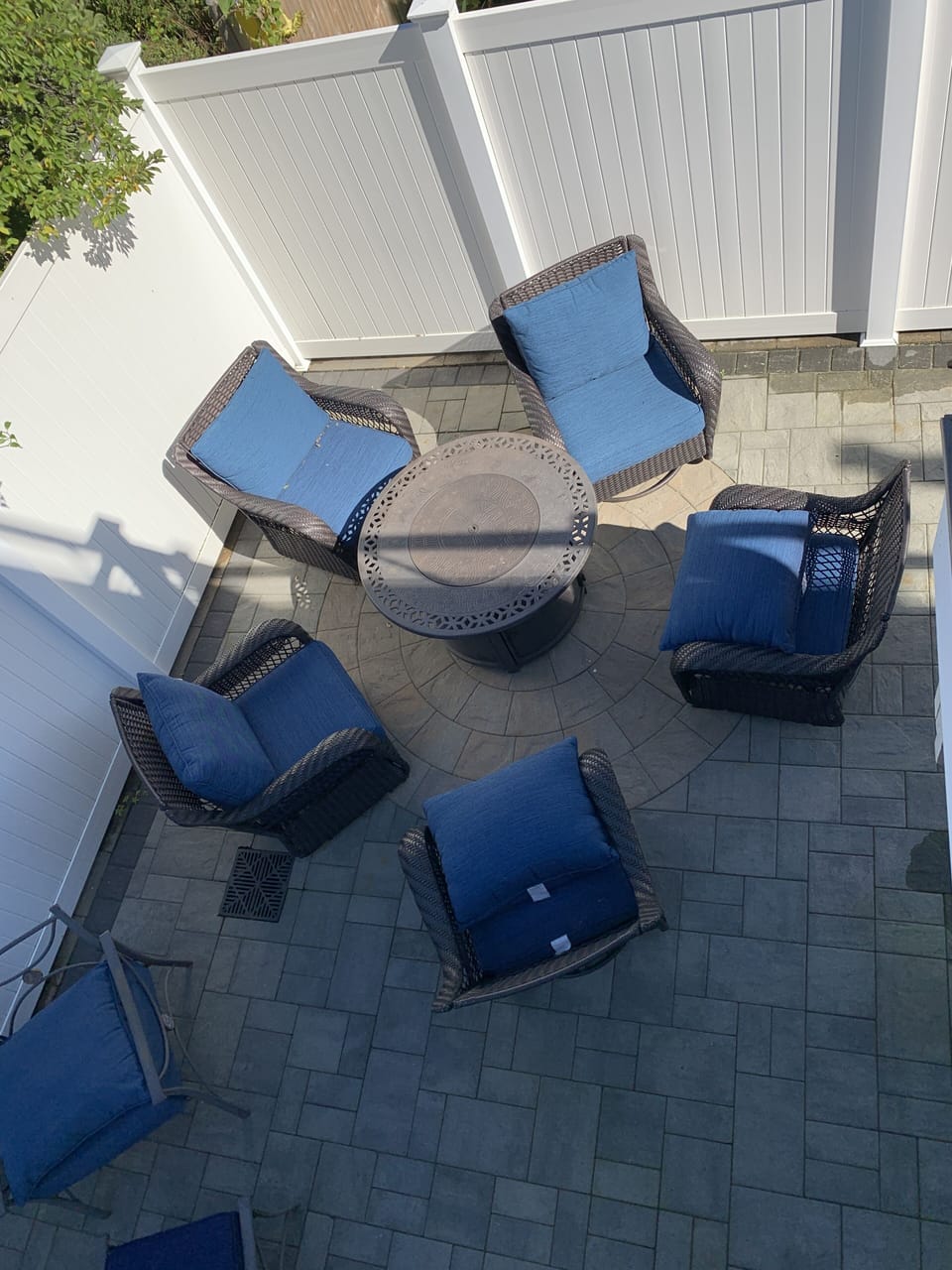 Private patio from deck off kitchen.