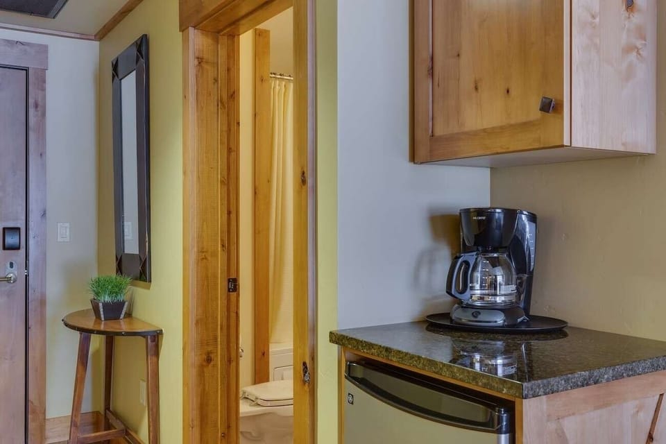 Start your morning with fresh coffee from the in-room station.