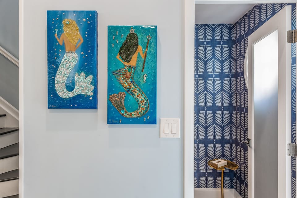 Powder room for convenience.