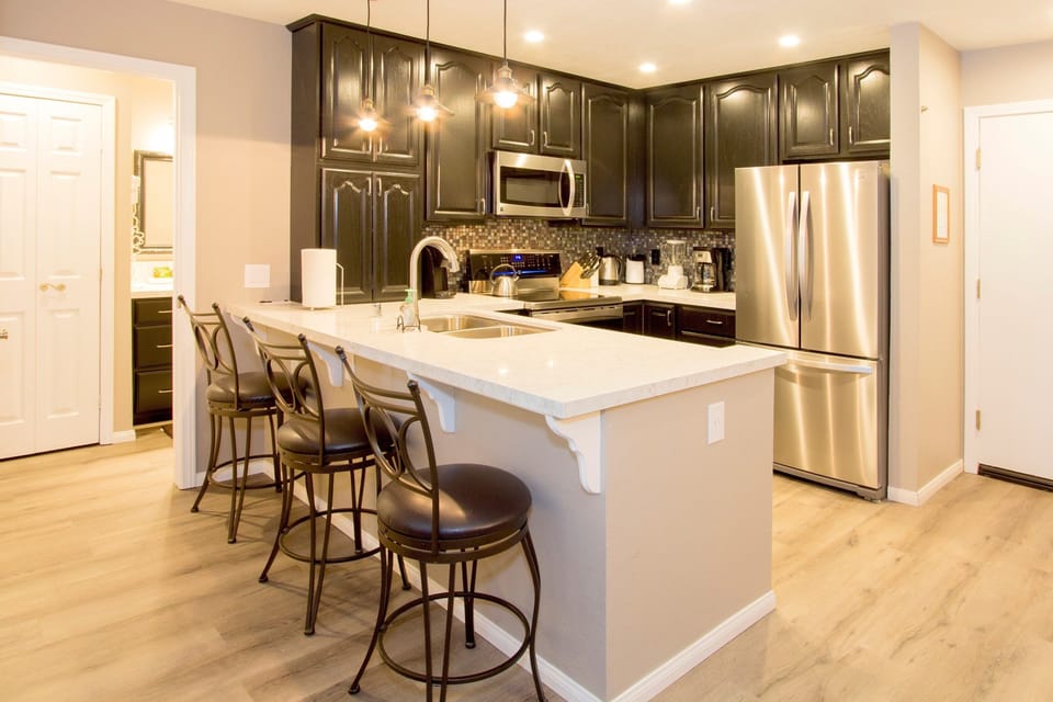 Room, Indoors, Kitchen Island, Chair, Furniture