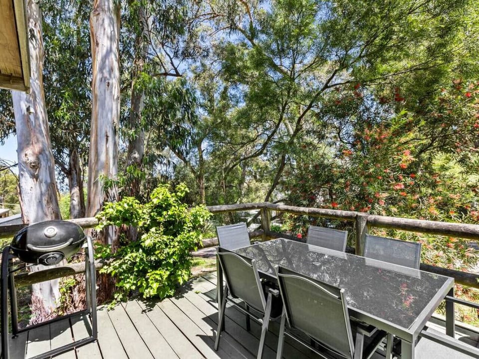 Outdoor deck with BBQ