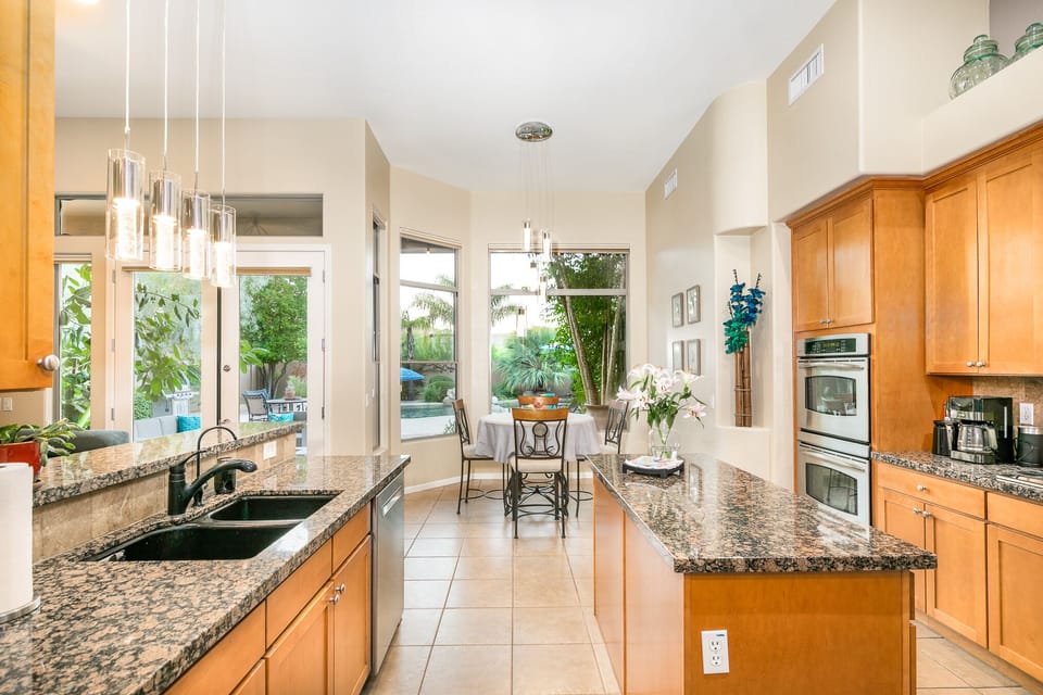 Bright and open kitchen.