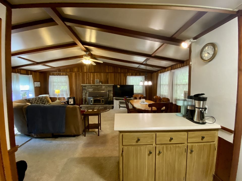 View of living room from kitchen