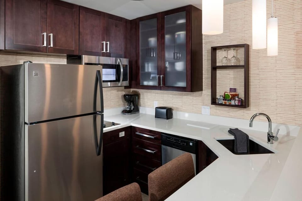 Kitchenette. Interior and views may vary based on location and availability.