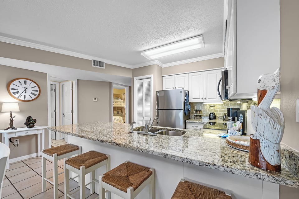 Extra Seating with a Bar and Stools