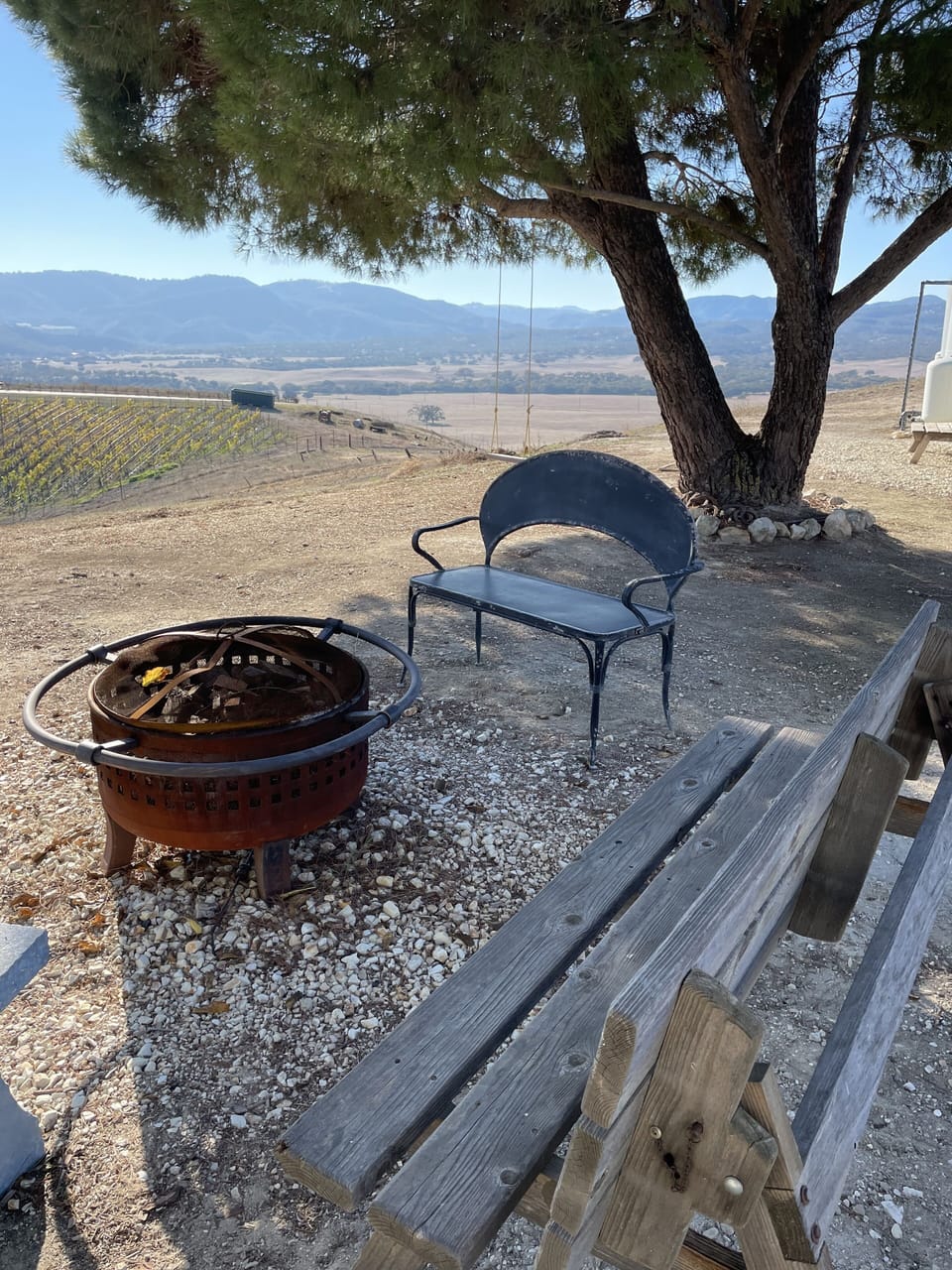 Firepit outside. Plenty of wood provided