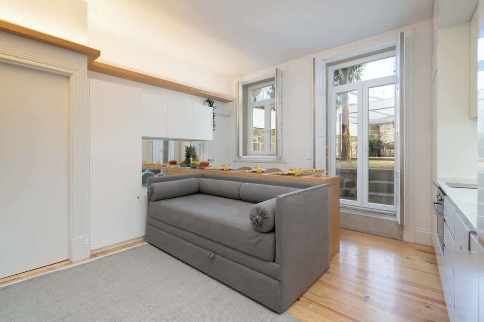 The sofa bed is very comfortable and accommodates one more person.