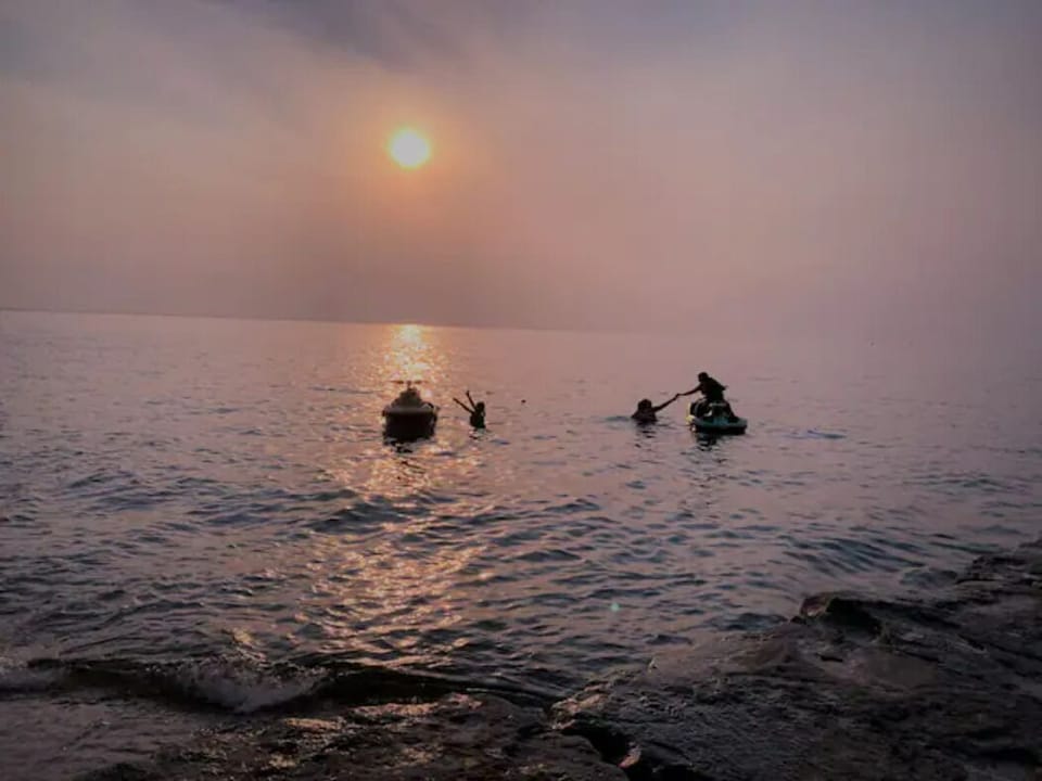 Lake Huron. 5 min walk from the house.