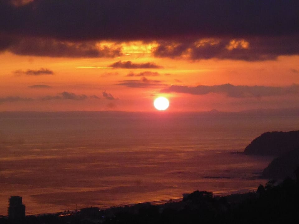 Fabulous sunset from our oceanview villa!  Don't miss it!