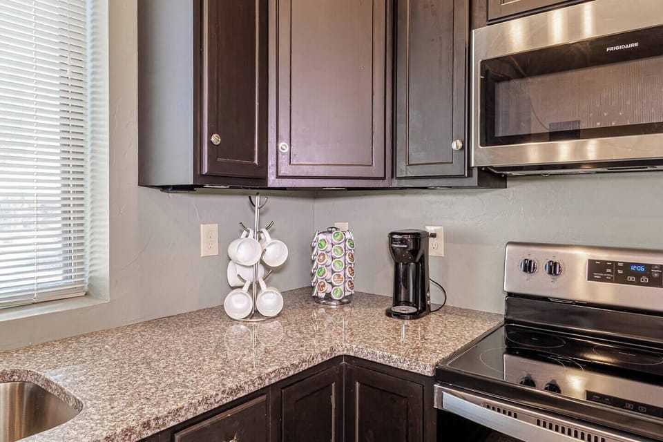 Complimentary coffee for every guest with sugar and creamer provided.