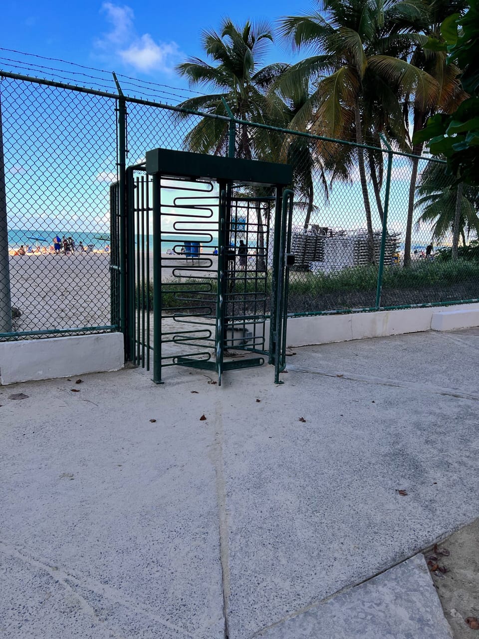 From our building to the beach in and out (fob ) 