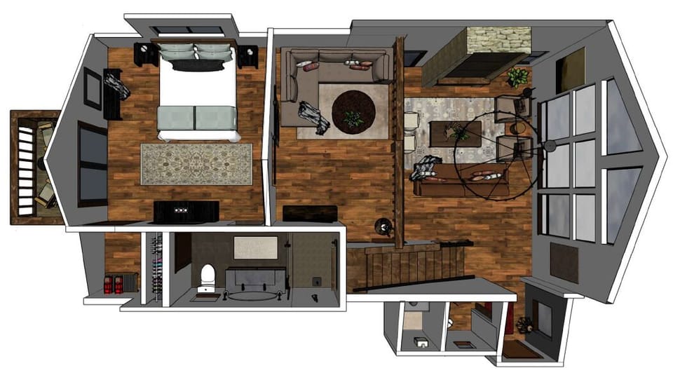 Upper level floorplan