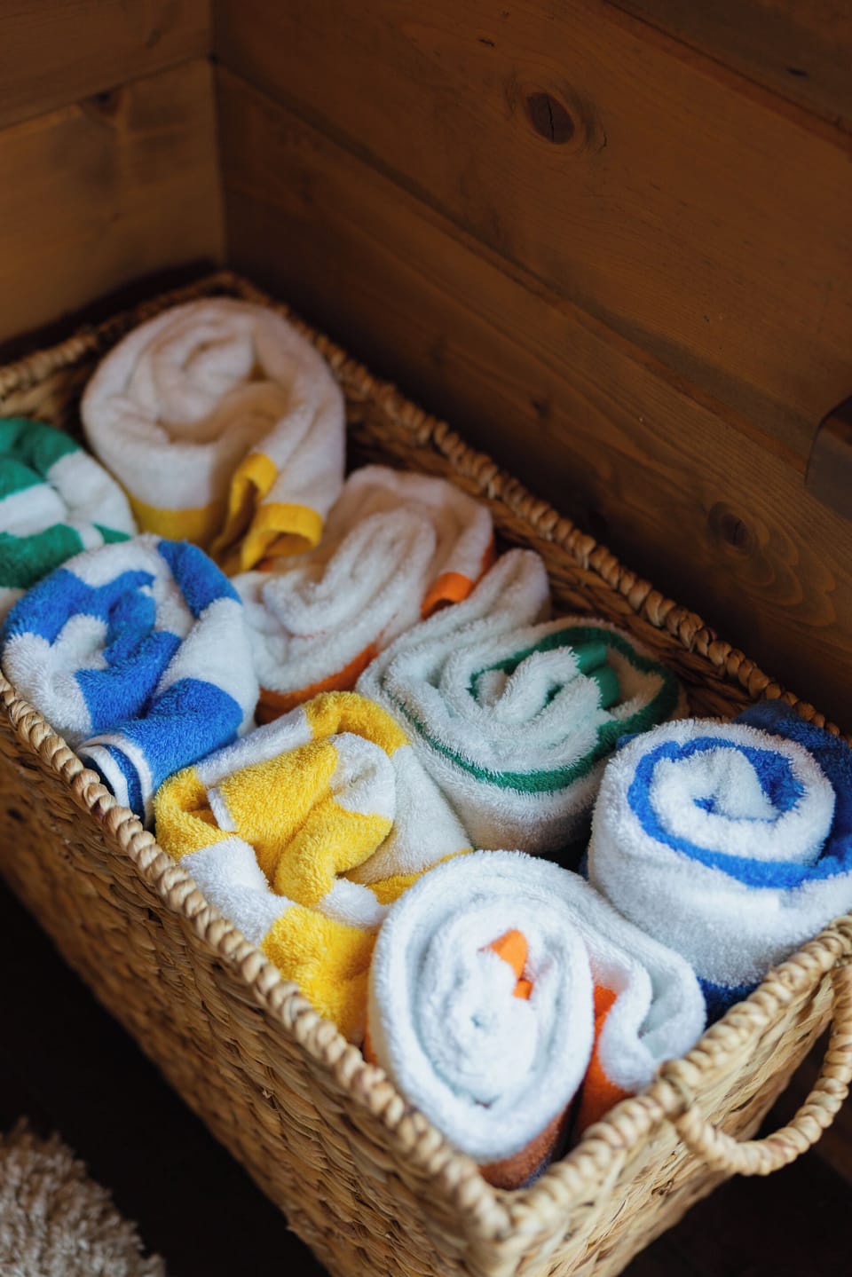 Fresh Towels for the Hot Tub. 