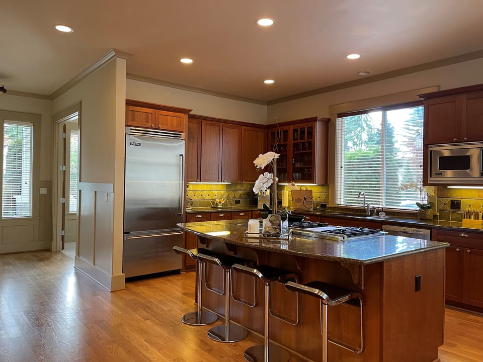 Viking appliances, lots of space to cook your favorite meal. 