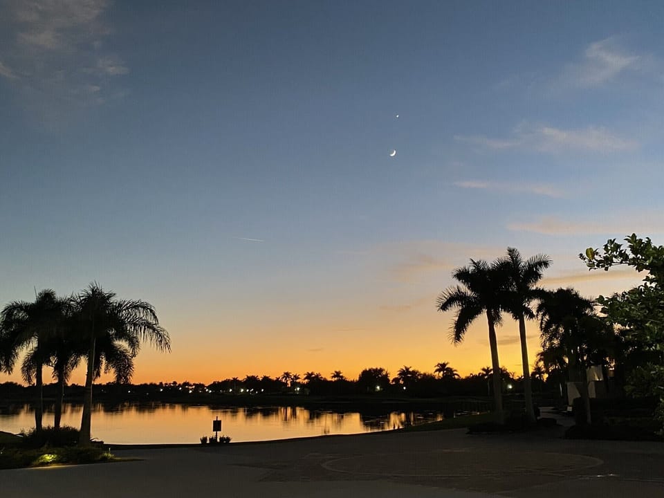 Sunsets over lakes at clubhouse are amazing!