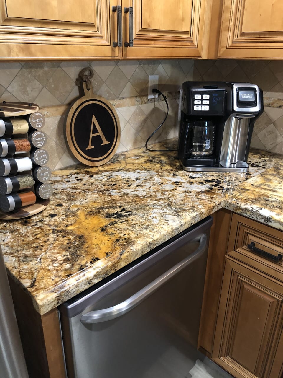 Fully stocked Kitchen with Keurig coffee maker as well as regular coffee maker. 