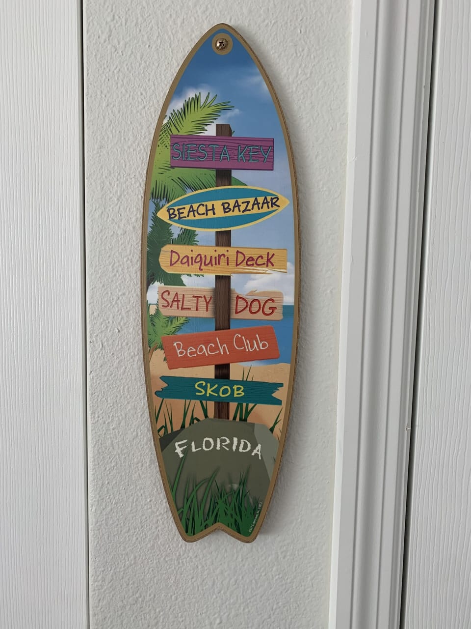 Fun Siesta Key themed decor from the Beach Bazaar in the SK Village.
