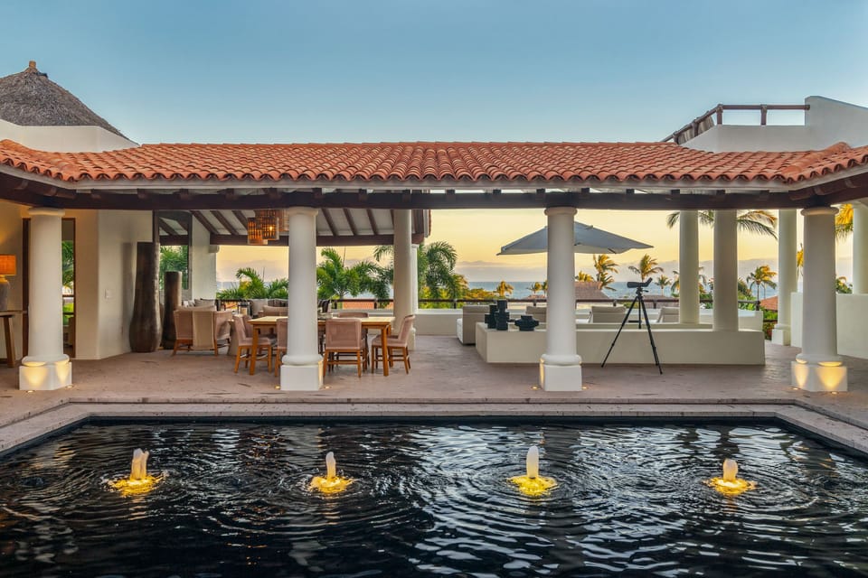 Courtyard Fountain Ocean View
