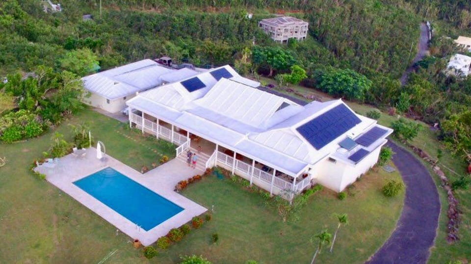 Arial view of property