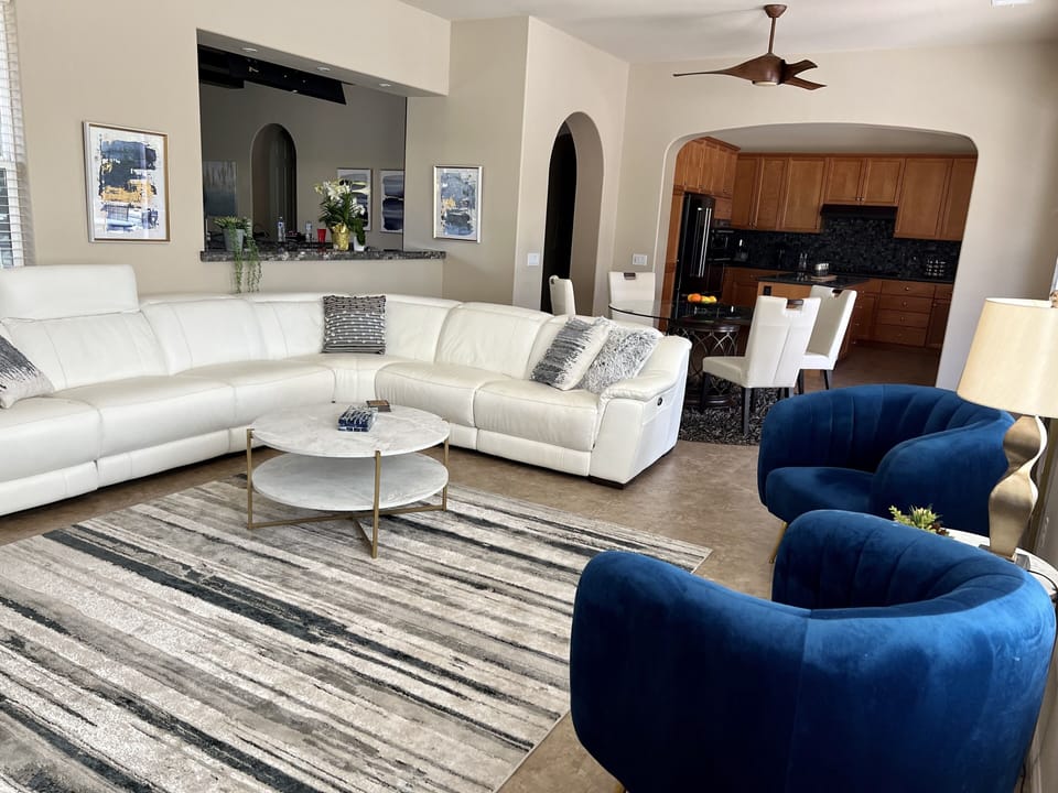 Great room opens to the kitchen 