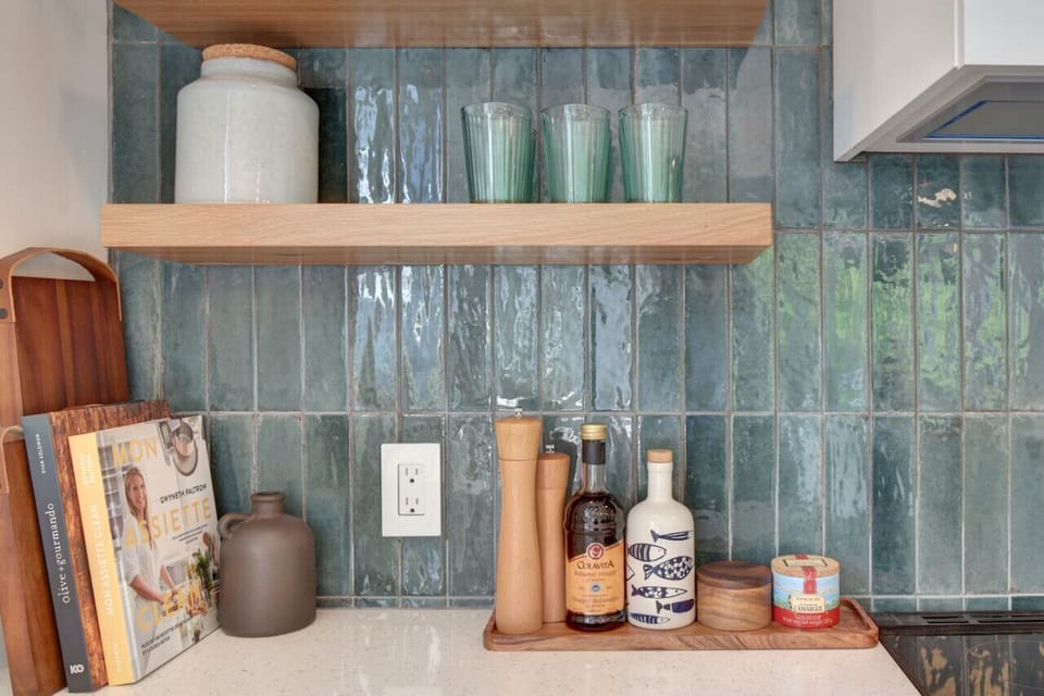 Neatly organized kitchen condiments—thoughtfully arranged for easy cooking and a clutter-free space.