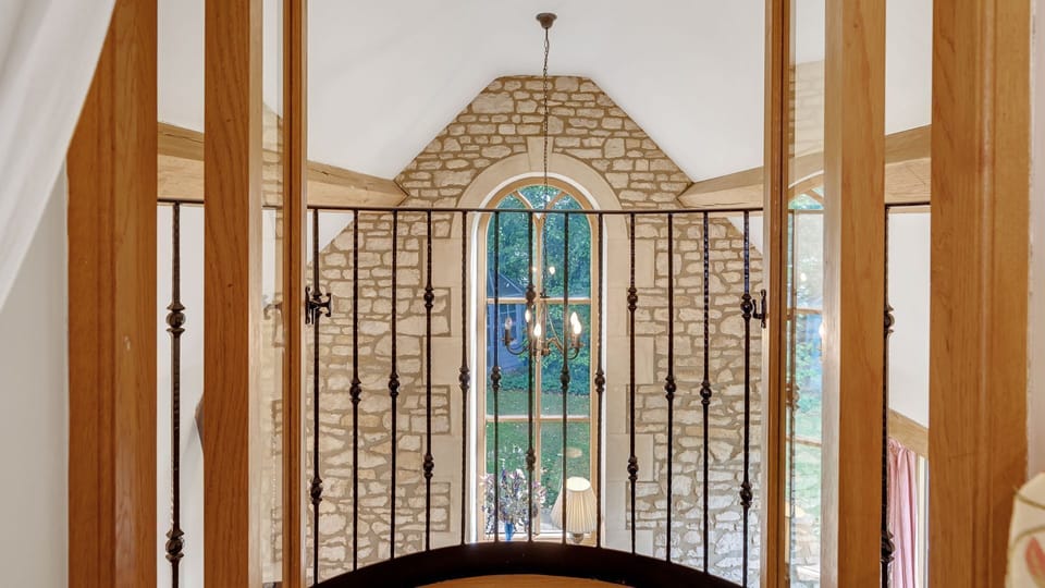 The balcony is a lovely feature, perfect for enjoying your morning coffee.