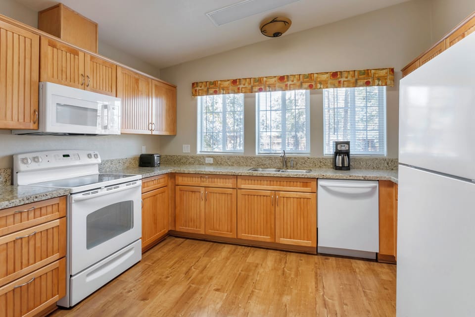 Cook with ease in a full kitchen and generous counters.