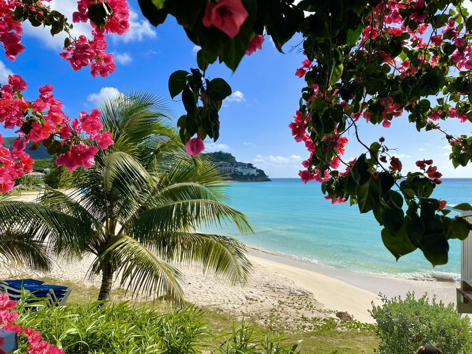 Ffryes Beach is just a five minute drive away.  Photo taken at Dennis' Beach Bar