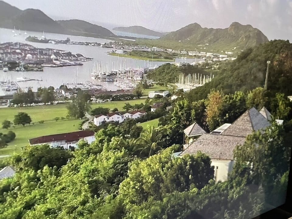 Jolly Harbour and Villa Sea Glass roofs.