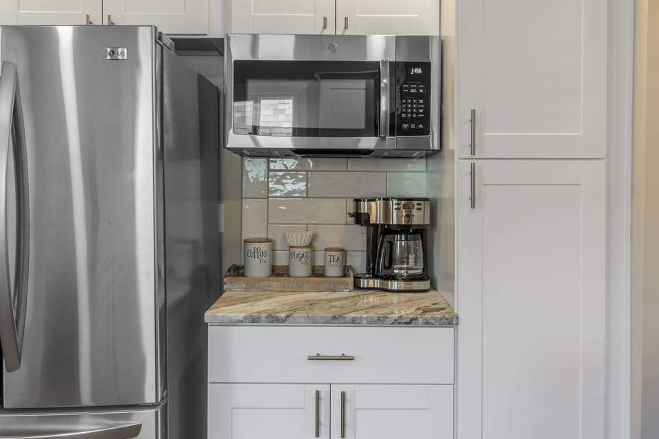 Enjoy a complimentary nice cup of coffee or tea in the morning.