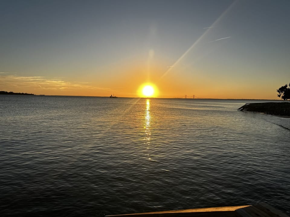 Saint Simons Island sunset, overlooking the Sydney Lanier Bridge