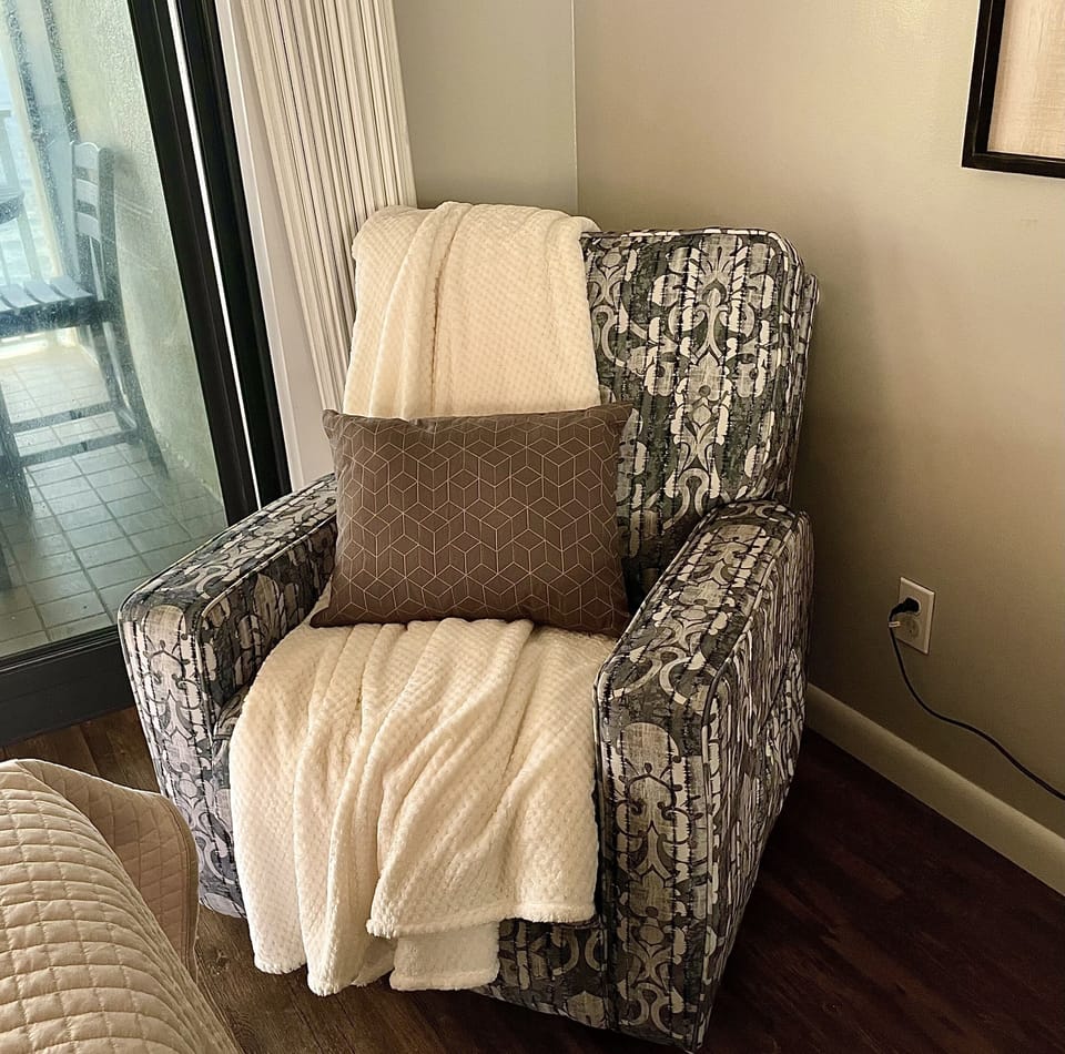 Swivel lounger in the master bedroom