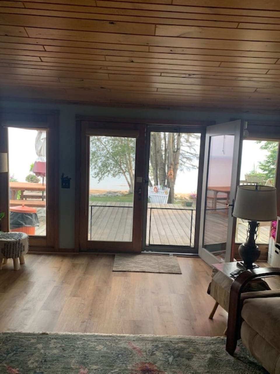 View from french doors in family room