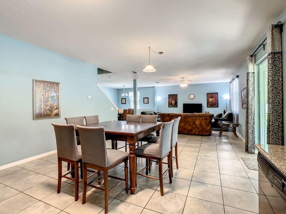 second dinning table with seats for 8