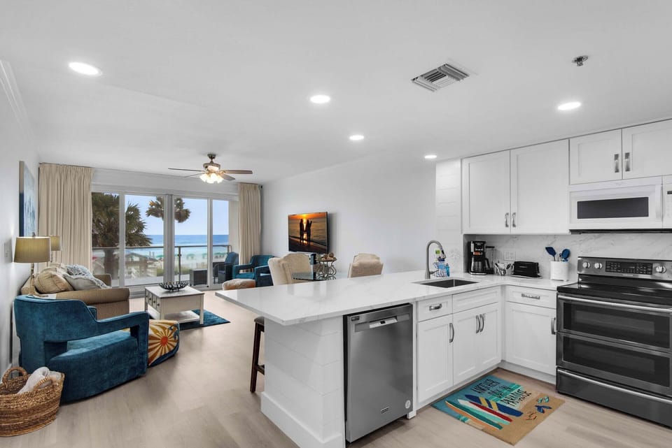 Kitchen to living room view