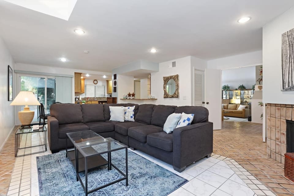 Cozy family room off the kitchen, perfect for movie night