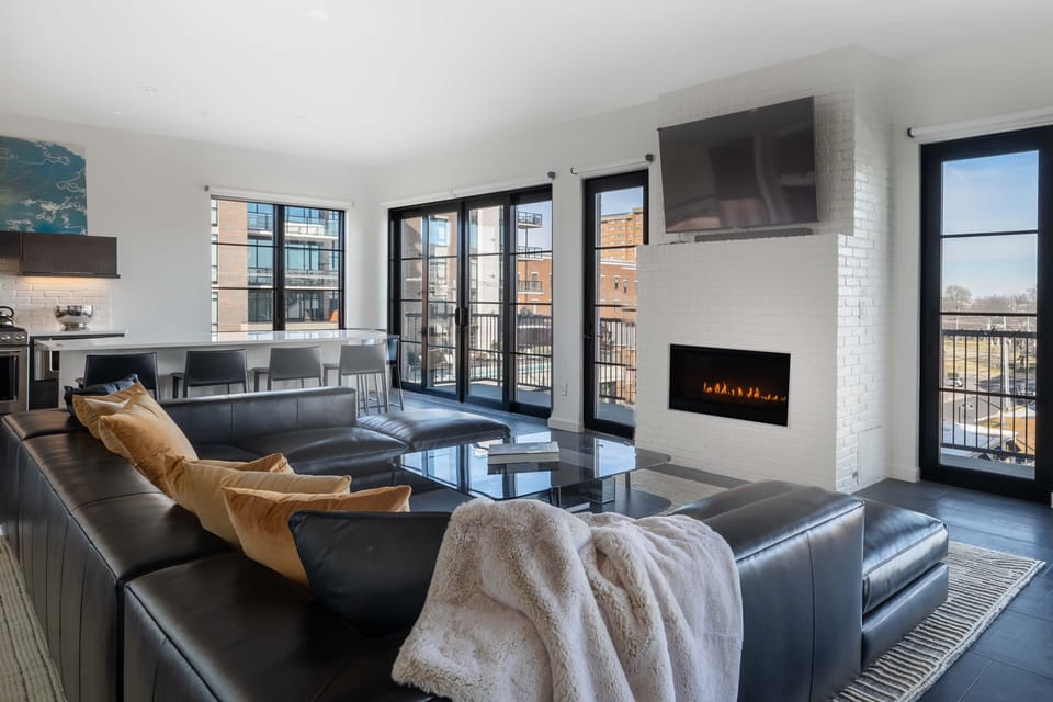 Relax in the family room.