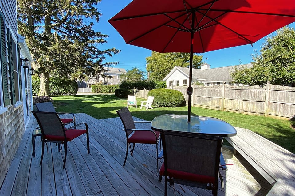 A deck for grilling and chilling